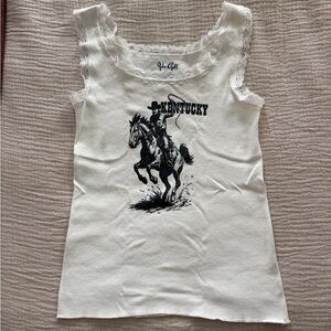 Brandy Melville Kentucky Lace Trim Tank
